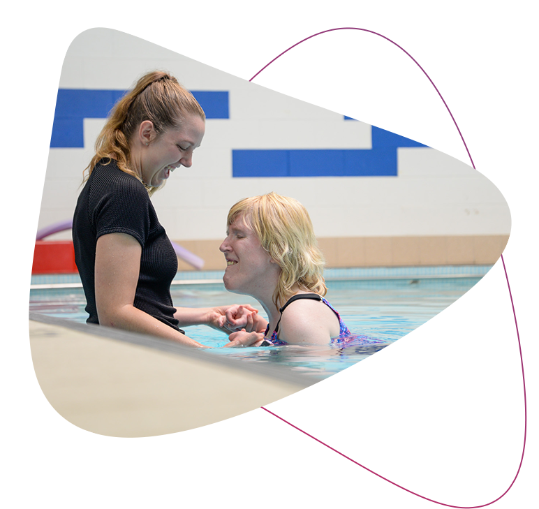 Rocky Bay Allied Health Assistant and Rocky Bay customer in the Mosman Park Hydrotherapy Pool