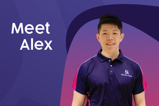 An image of Alex with the text 'meet Alex."